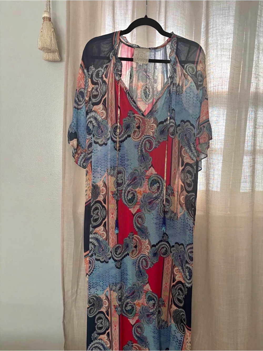 Johnny Was Cordelia Maxi Kaftan Dress w/ Original Slip - Size Large - Picture 4 of 10